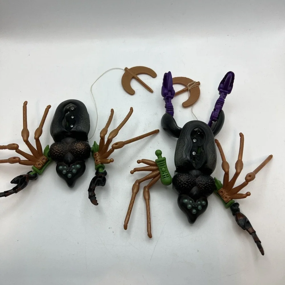 2X 1996 Beast Wars Transformers BLACKARACHNIA Action Figure Launcher INCOMPLETE